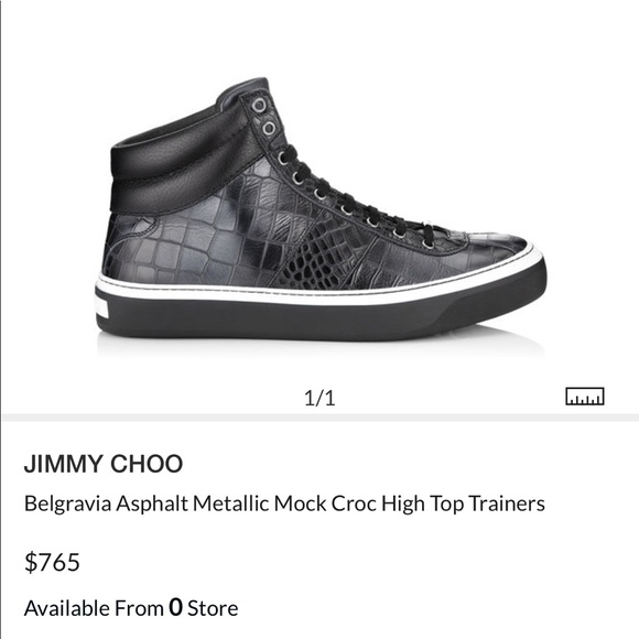 jimmy choo high top trainers